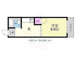第三山本ビル 1DKの間取図画像
