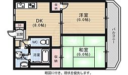 芦屋ビレッジ 2DKの間取図画像