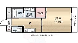 ルリアンソール 1Kの間取図画像
