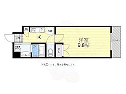 Lion平和大通り 1Kの間取図画像