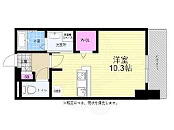 エネピア大手町 ワンルームの間取図画像