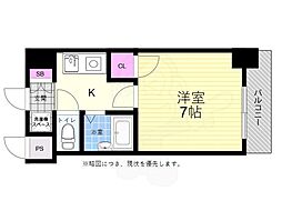 フォルム牛田新町 1Kの間取図画像