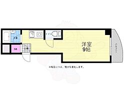リボンビル金屋町 ワンルームの間取図画像