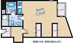 ナビオナルト ワンルームの間取図画像