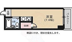 パートナー広島 ワンルームの間取図画像