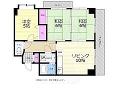 カザルスコート 3DKの間取図画像