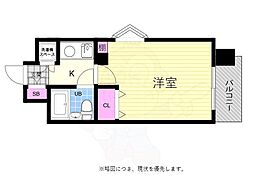 ダイアパレス昭和町 1Kの間取図画像