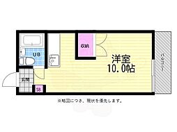 ロフト24 ワンルームの間取図画像