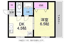 プレアデスマンション4 1DKの間取図画像