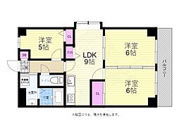 三篠北パークマンション 3LDKの間取図画像