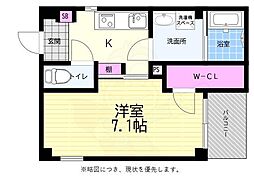LIFEMENT国泰寺3 1Kの間取図画像