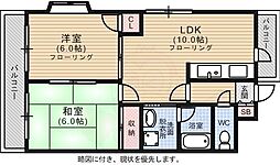 サニーバレイ中広 2LDKの間取図画像