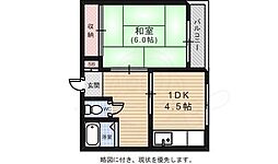 西川ビル 2Kの間取図画像
