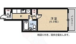 コーポ吉村 1Kの間取図画像