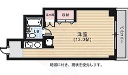 バルミー平和 ワンルームの間取図画像