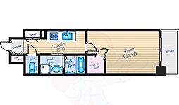 ロアール松川町 1Kの間取図画像