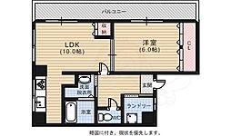 胡子ビル 1LDKの間取図画像