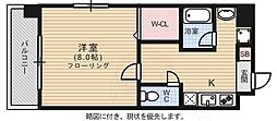 ラフェリア東観音 1Kの間取図画像