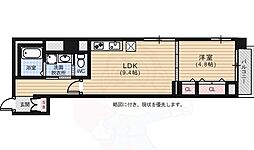 ボンシャンス 1LDKの間取図画像