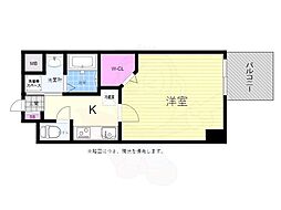 グラビスコート広島駅前通り 1Kの間取図画像