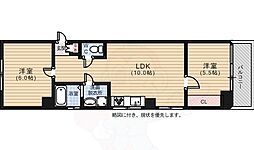 鷹ノ橋マンション 2LDKの間取図画像