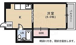 井上ビル 1Kの間取図画像