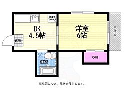 TYビル 1DKの間取図画像