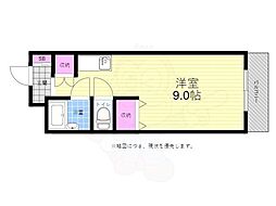 広瀬北ビル ワンルームの間取図画像