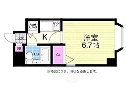 ダイアパレス横川公園 1Kの間取図画像