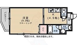 グランカーサ三篠 1DKの間取図画像