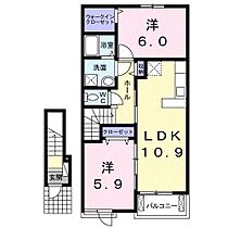 アルバ　プリート 203 ｜ 静岡県掛川市下垂木（賃貸アパート2LDK・2階・57.21㎡） その2