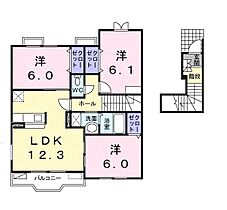 アルカンシェル　II 202 ｜ 静岡県掛川市上土方（賃貸アパート3LDK・2階・70.68㎡） その2