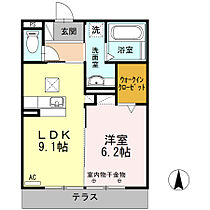 マンション御殿 102 ｜ 静岡県磐田市中泉（賃貸アパート1LDK・1階・40.07㎡） その2