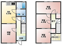 宇宙館 1階4DKの間取り