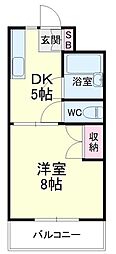 グローリアル.S 1DKの間取図画像