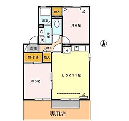 エスペランサ・藤 2LDKの間取図画像