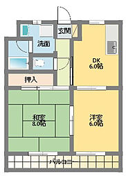 間取図画像 2DK