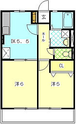 ゆうあい 2DKの間取図画像