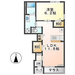 ボルーナ2 1LDKの間取図画像