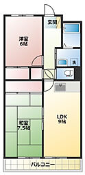 メゾンルミエール 2LDKの間取図画像