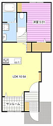 AFC RESIDENCE 中泉 1LDKの間取図画像