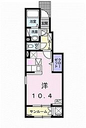 ヘリオス ワンルームの間取図画像