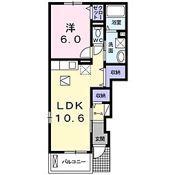 リーヴァ 1LDKの間取図画像