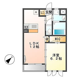ボルーナ1 1LDKの間取図画像