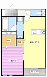 エクストラ 1LDKの間取図画像
