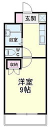 パストラーレ1 1Kの間取図画像