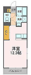 グランストーク立野 1Kの間取図画像