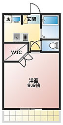 一言荘 1Kの間取図画像