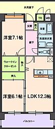 ロリオ 2LDKの間取図画像