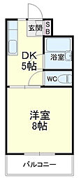 グローリアル.S 1DKの間取図画像